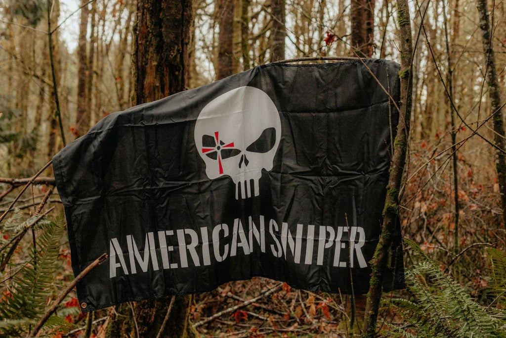 American Sniper Logo Flag 5'x3' - American Sniper