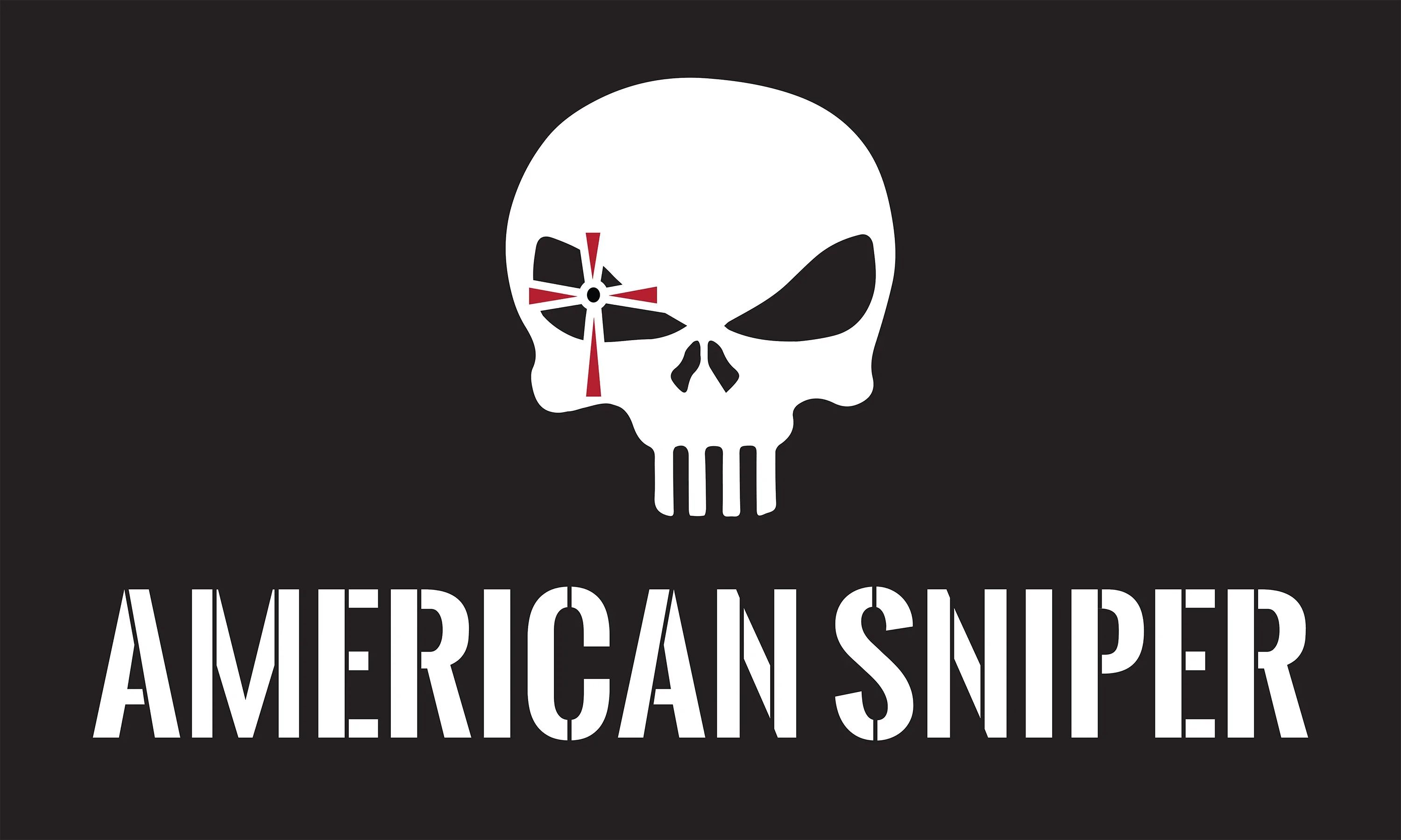 American Sniper Logo Flag 5'x3' - American Sniper