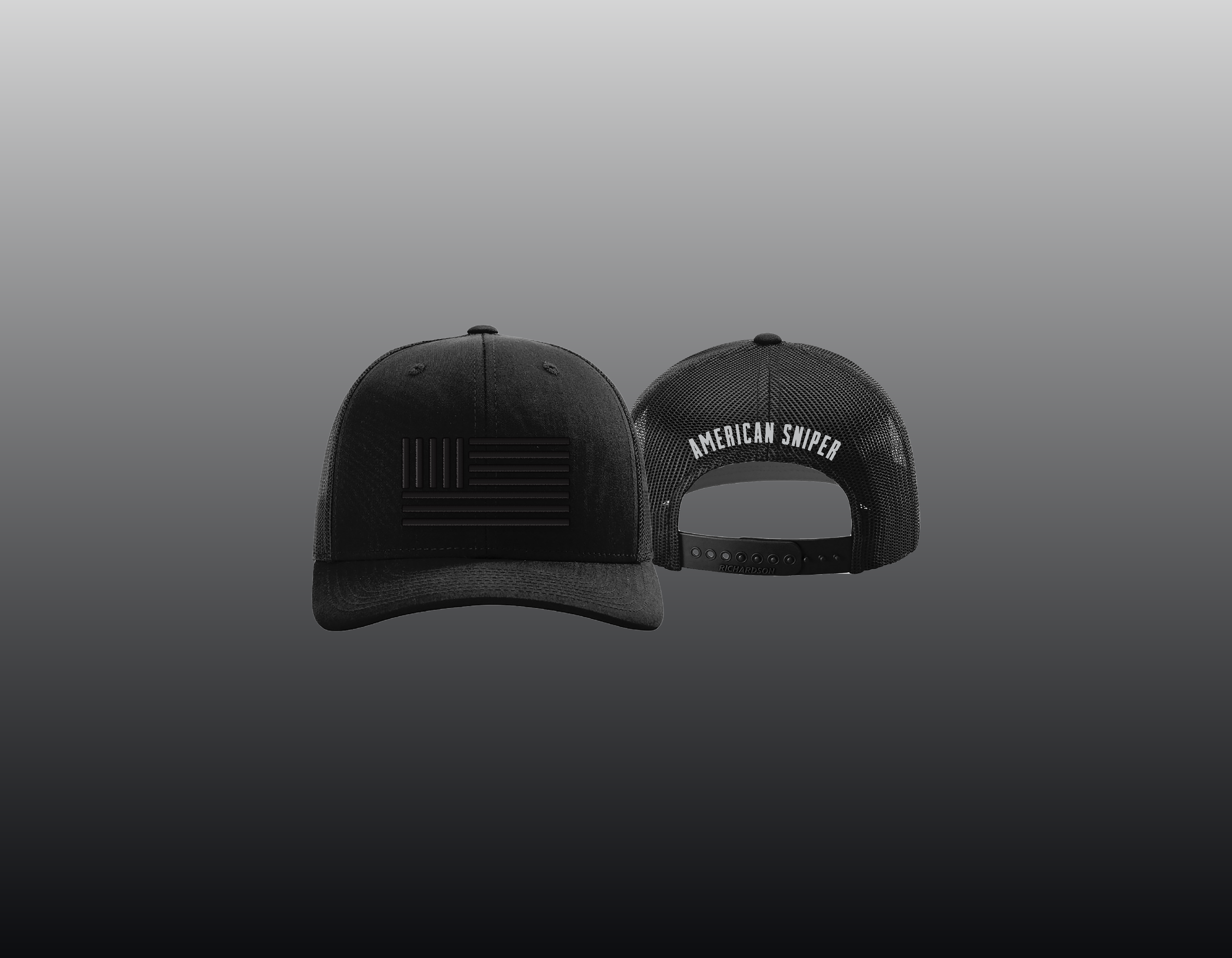American Sniper Blackout Flag Hat - American Sniper