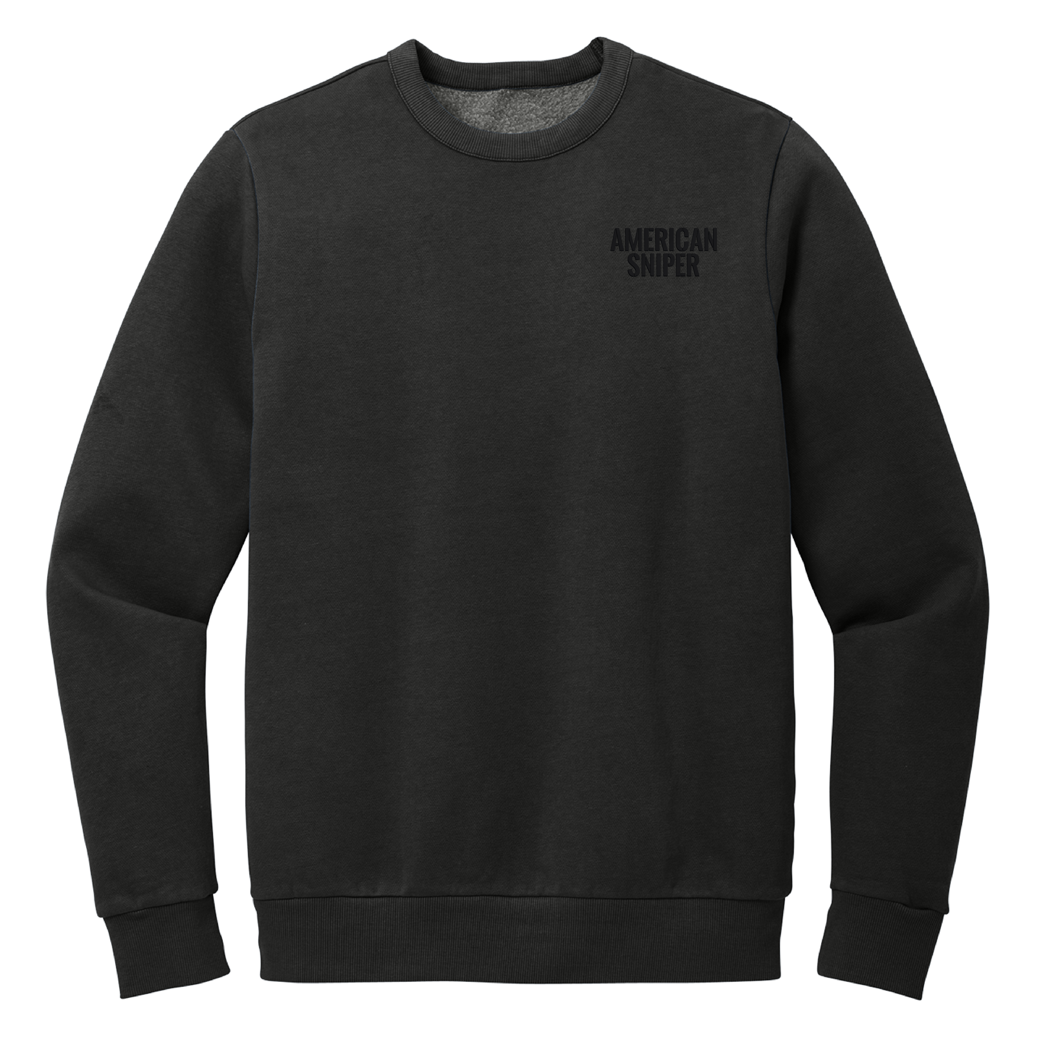 American Sniper Crewneck Sweatshirt – Black on Black - American Sniper