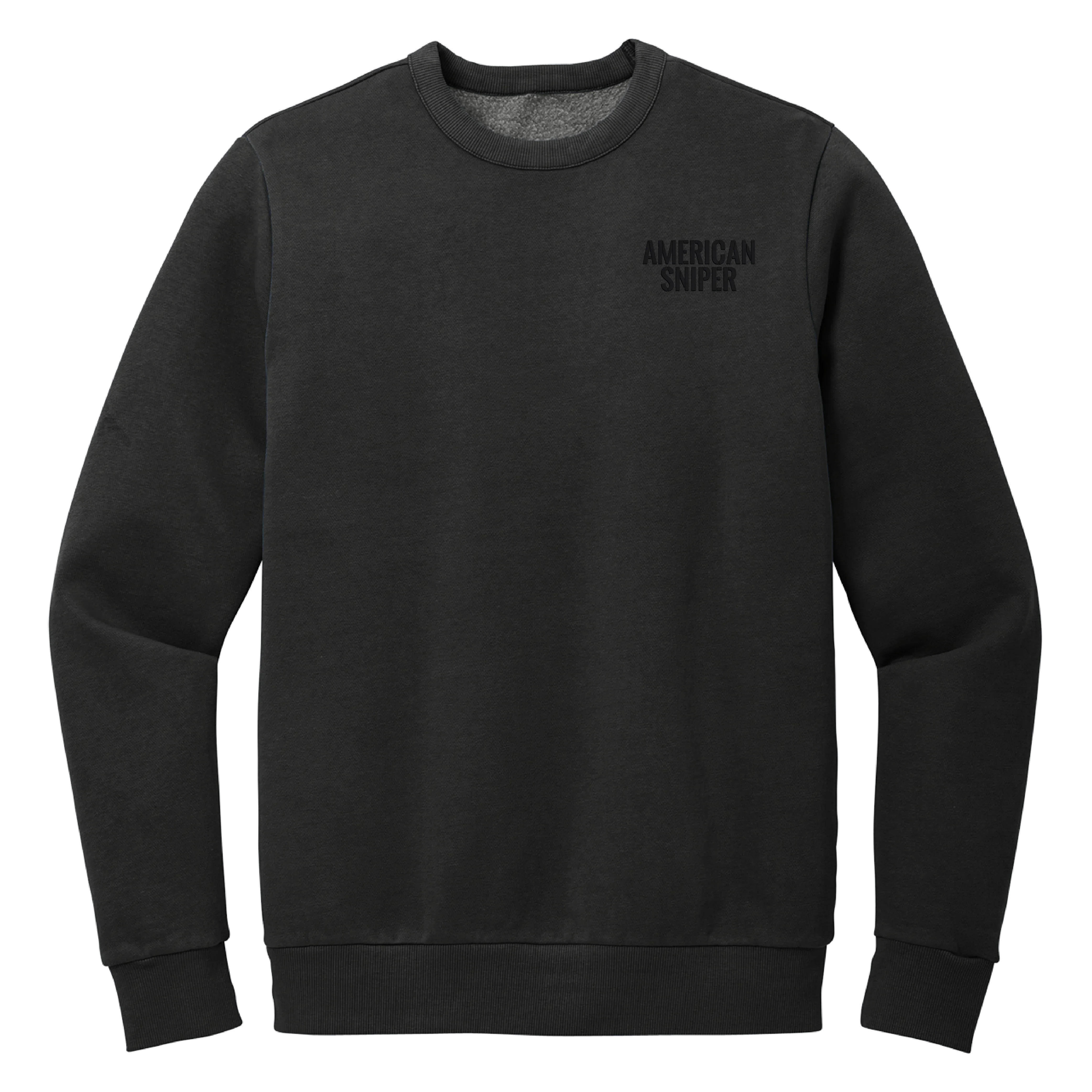American Sniper Crewneck Sweatshirt – Black on Black - American Sniper