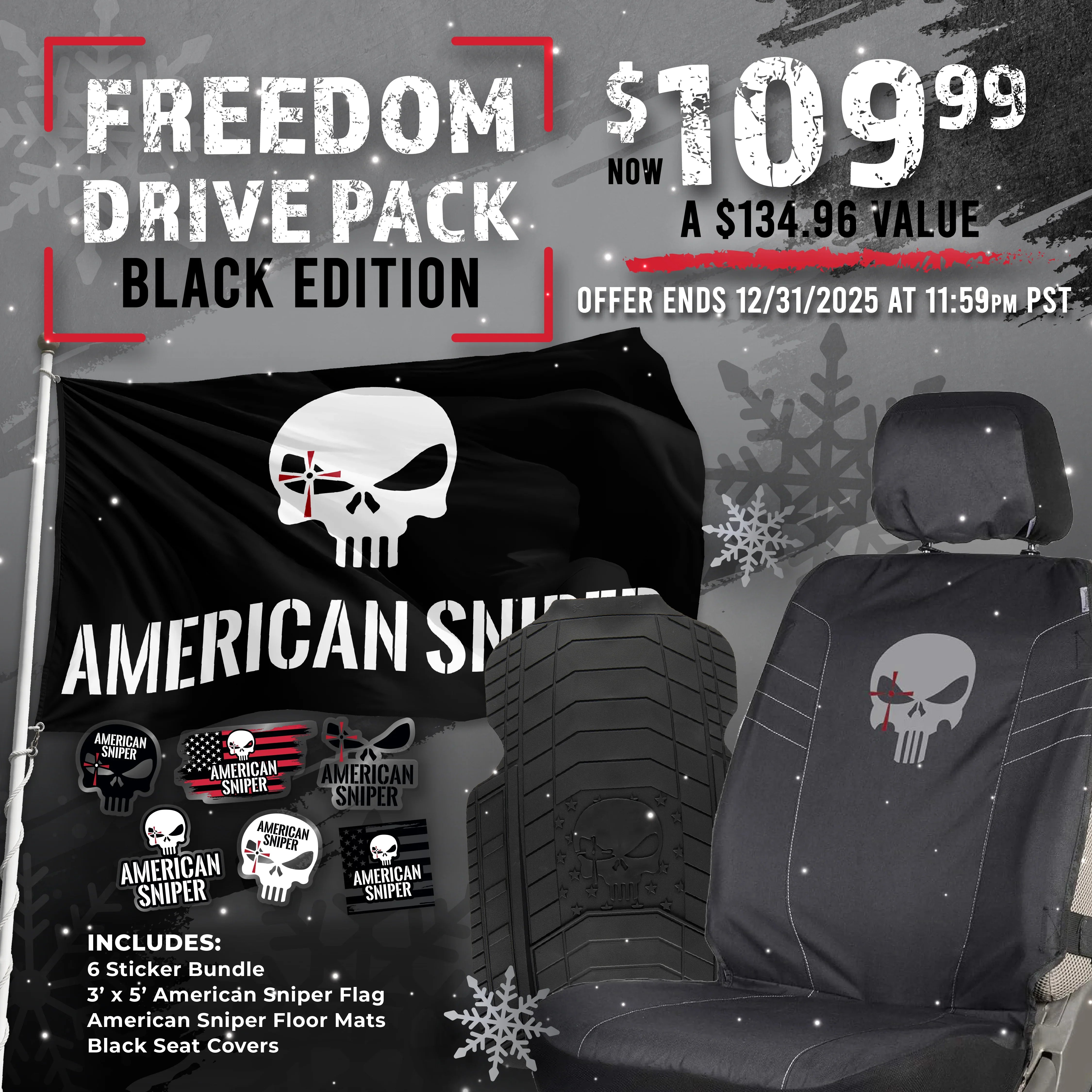 American Sniper Freedom Drive Pack Bundle (Black)