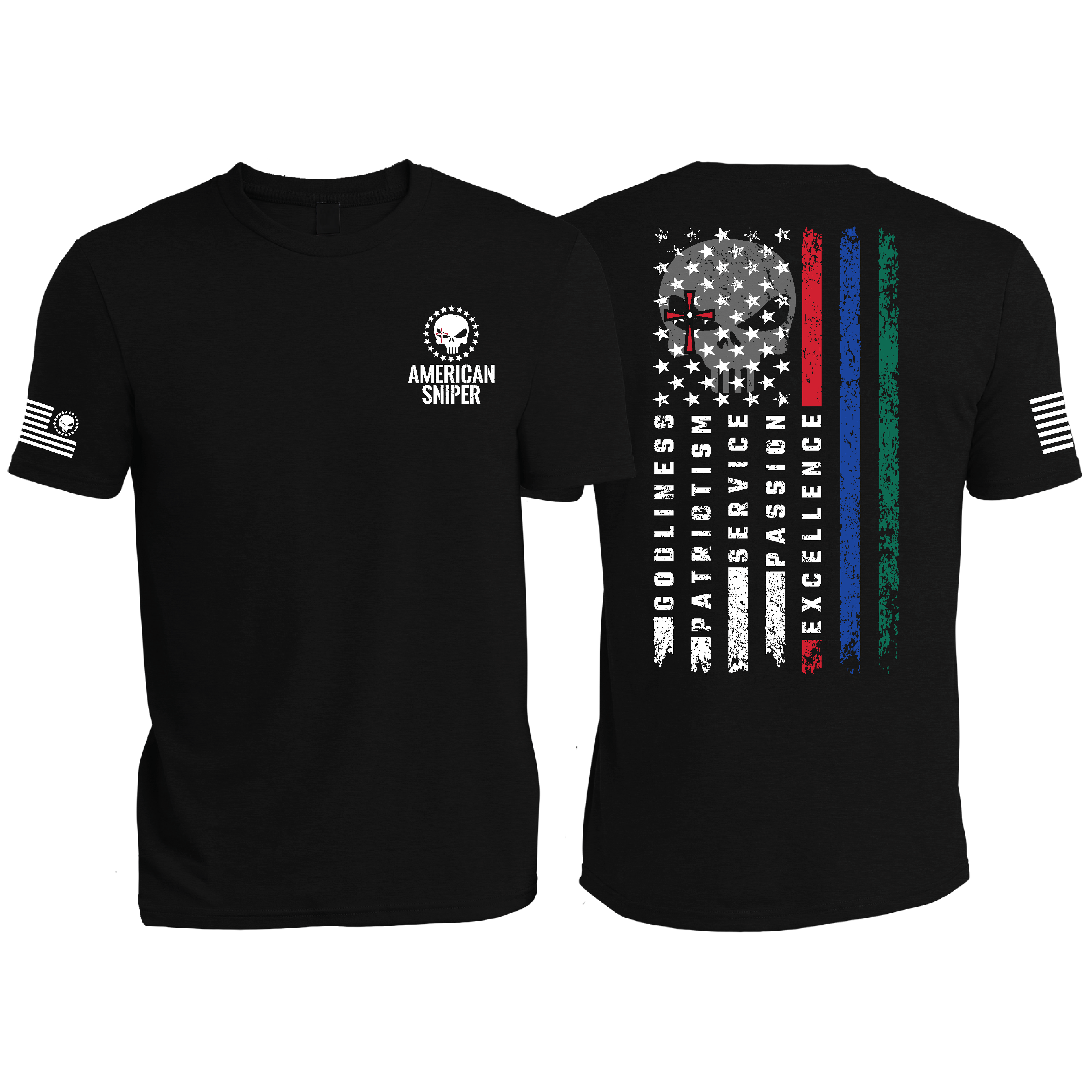 American Sniper Pillar Flag Tee - American Sniper
