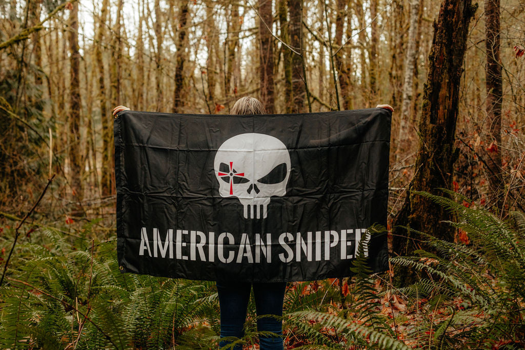 American Sniper Logo Flag  5'x3'