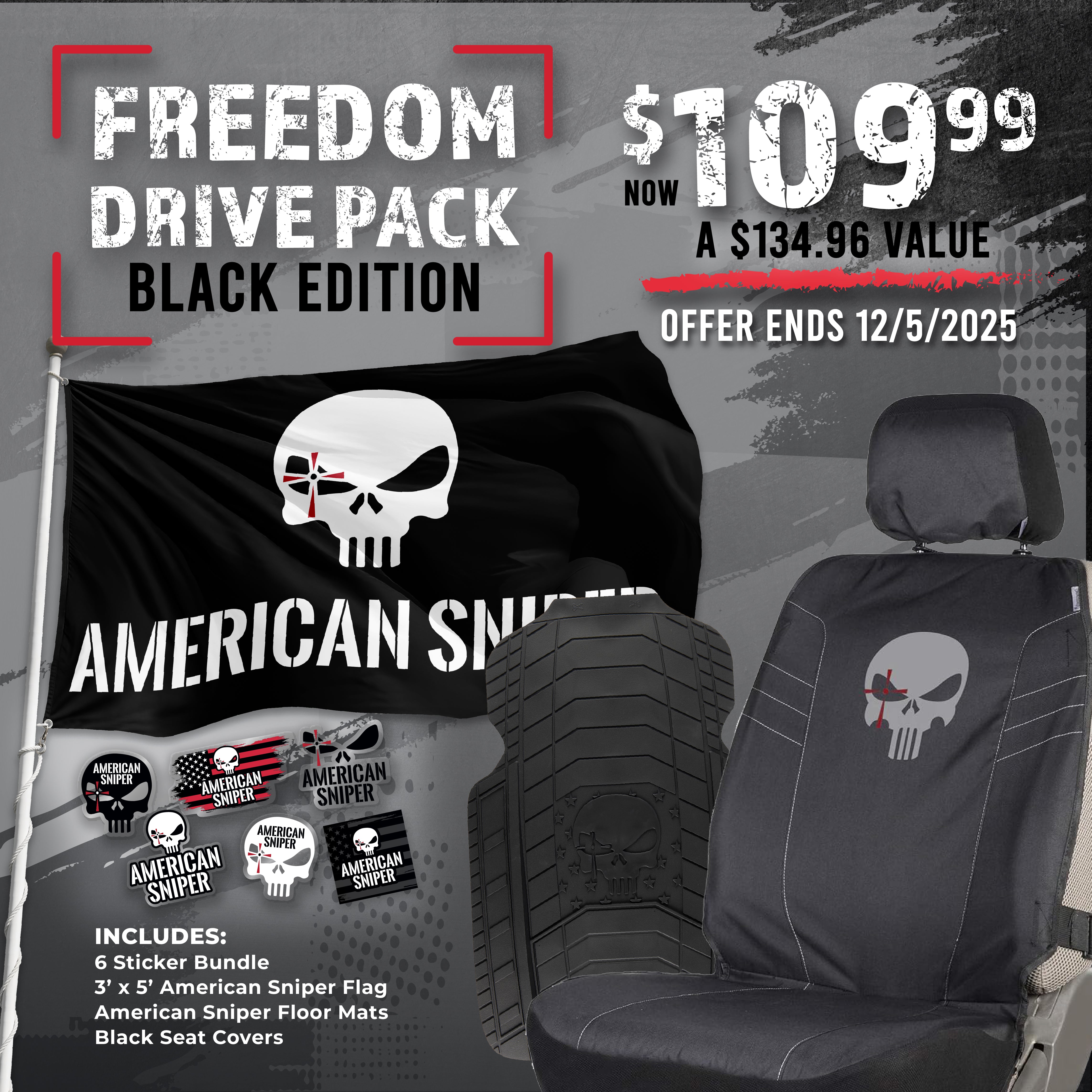 American Sniper Freedom Drive Pack Bundle (Black)