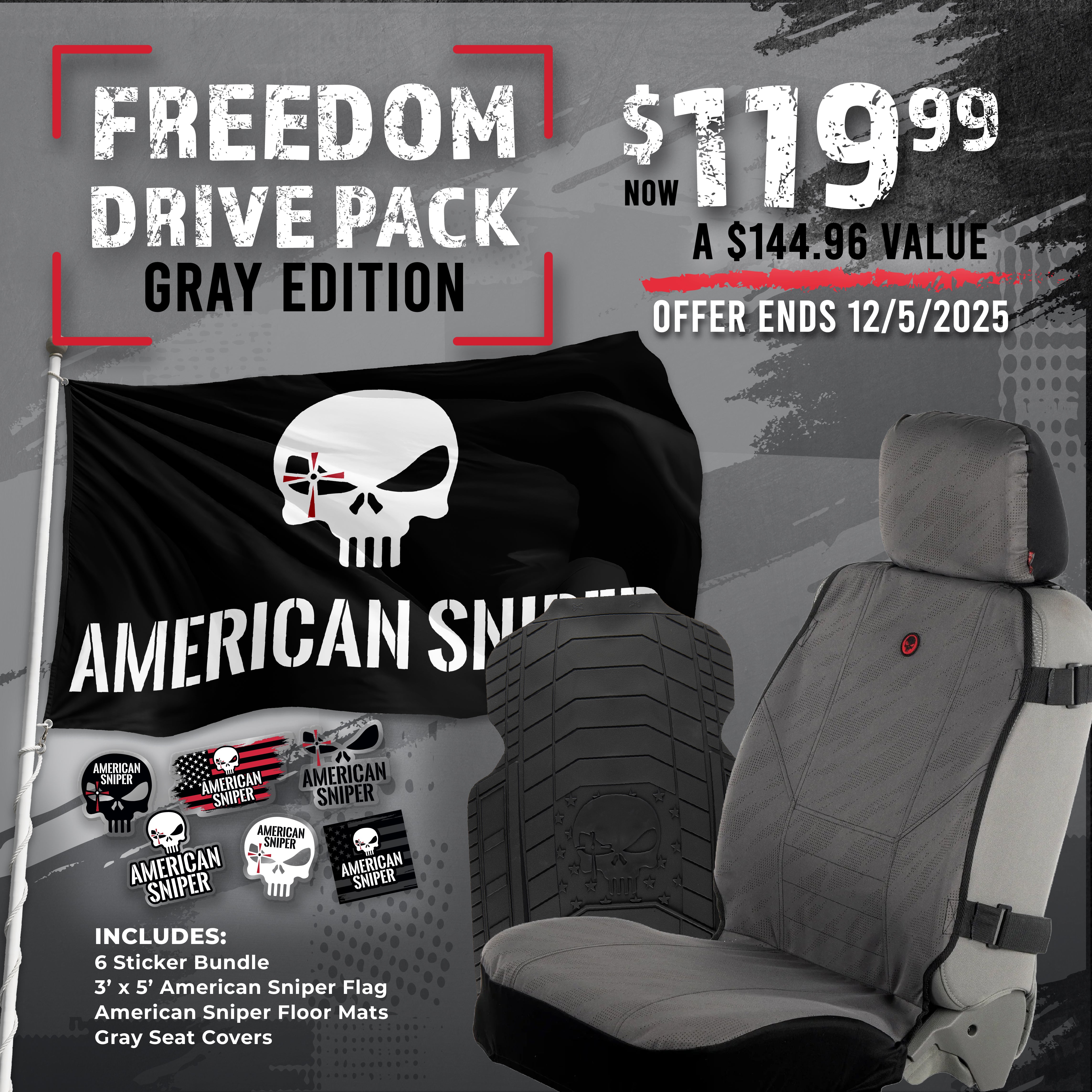 American Sniper Freedom Drive Pack (Gray)