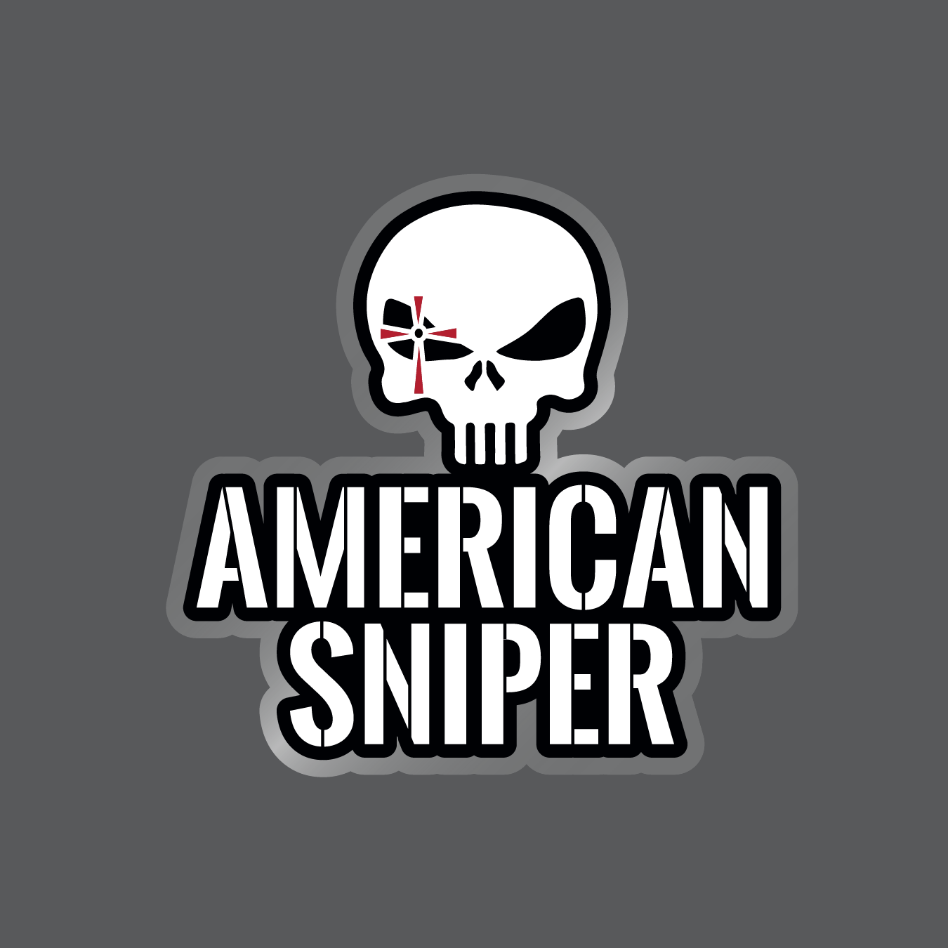 American Sniper Logo Skull Decal Sticker