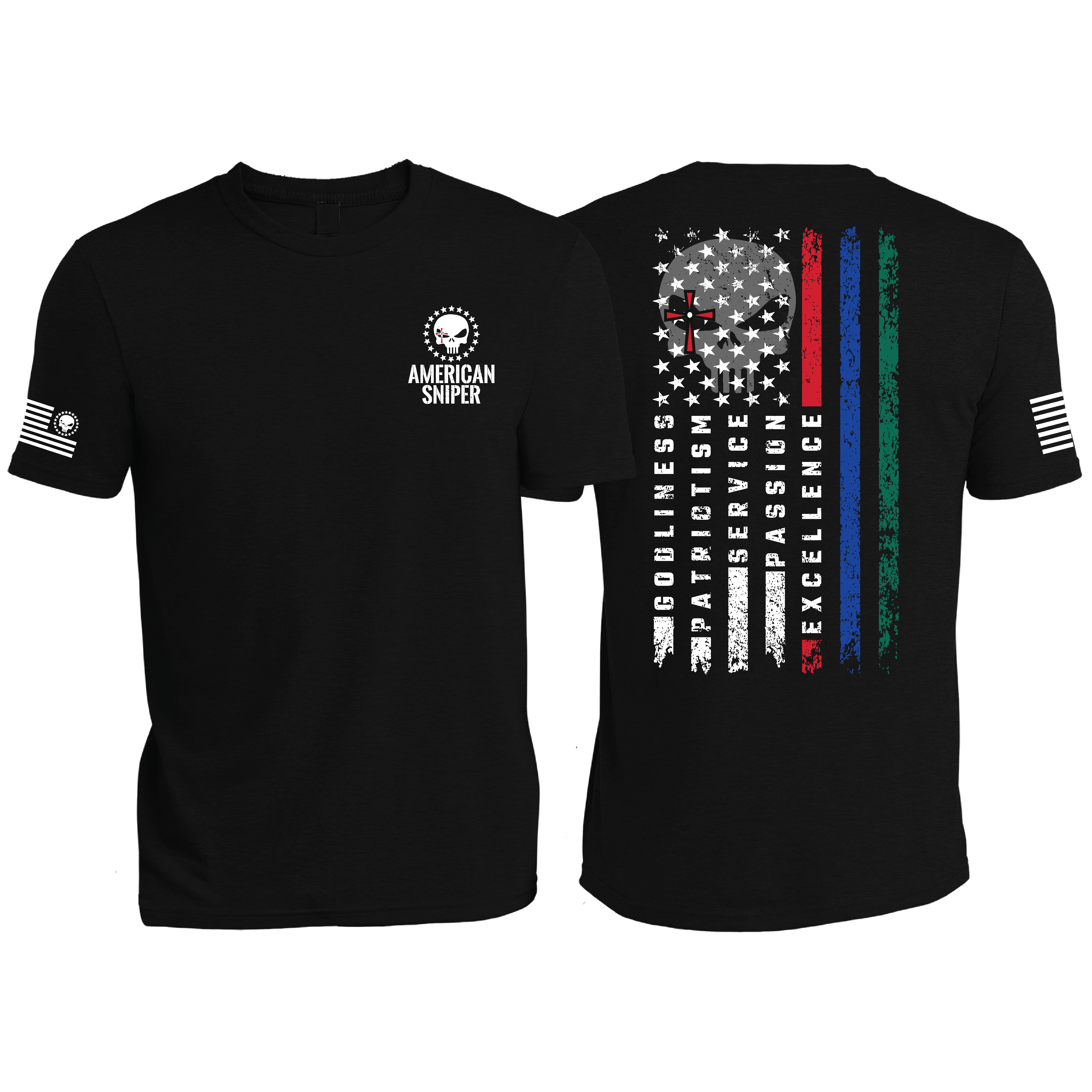 American Sniper Pillar Flag Tee - American Sniper