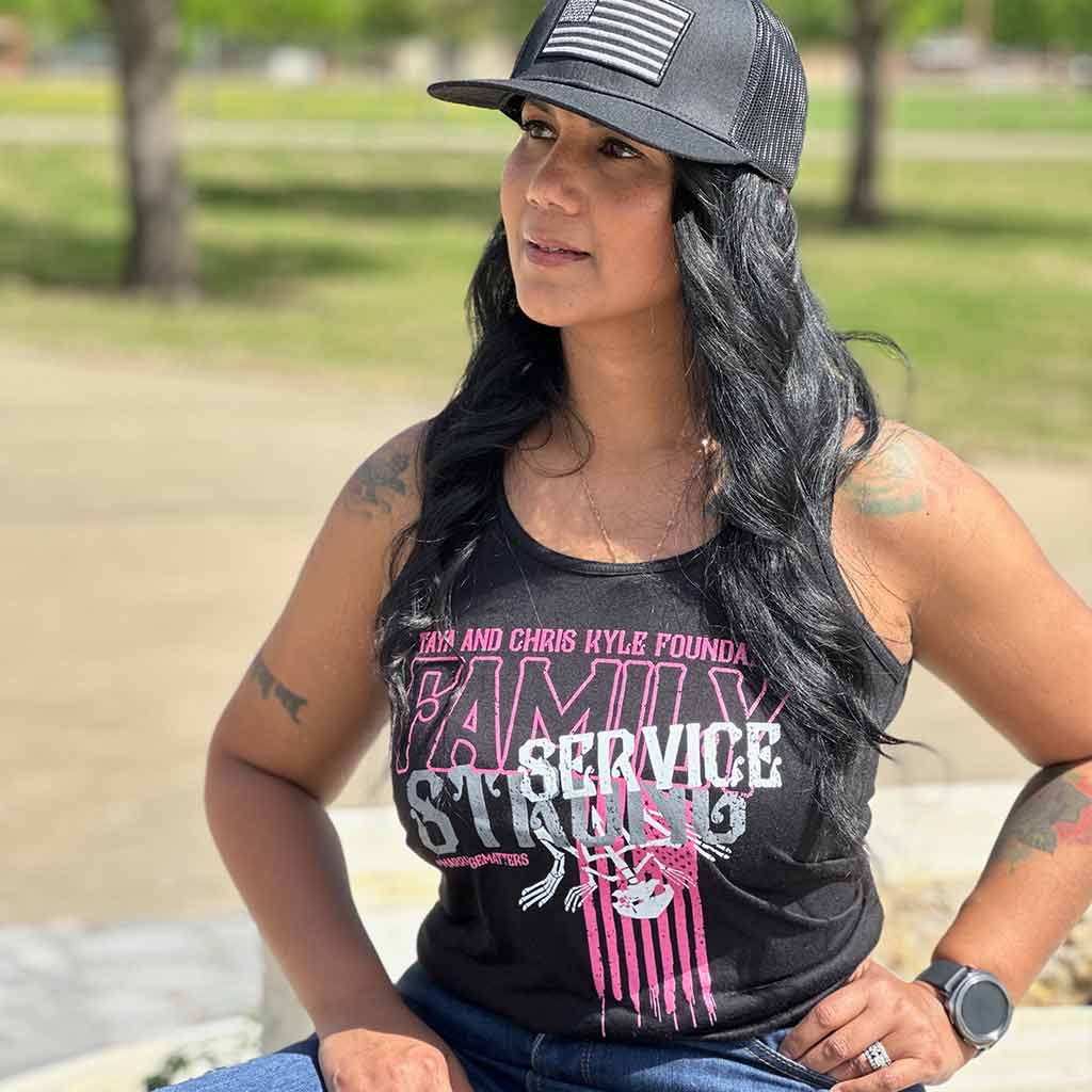 Family Service Strong Pink tank top