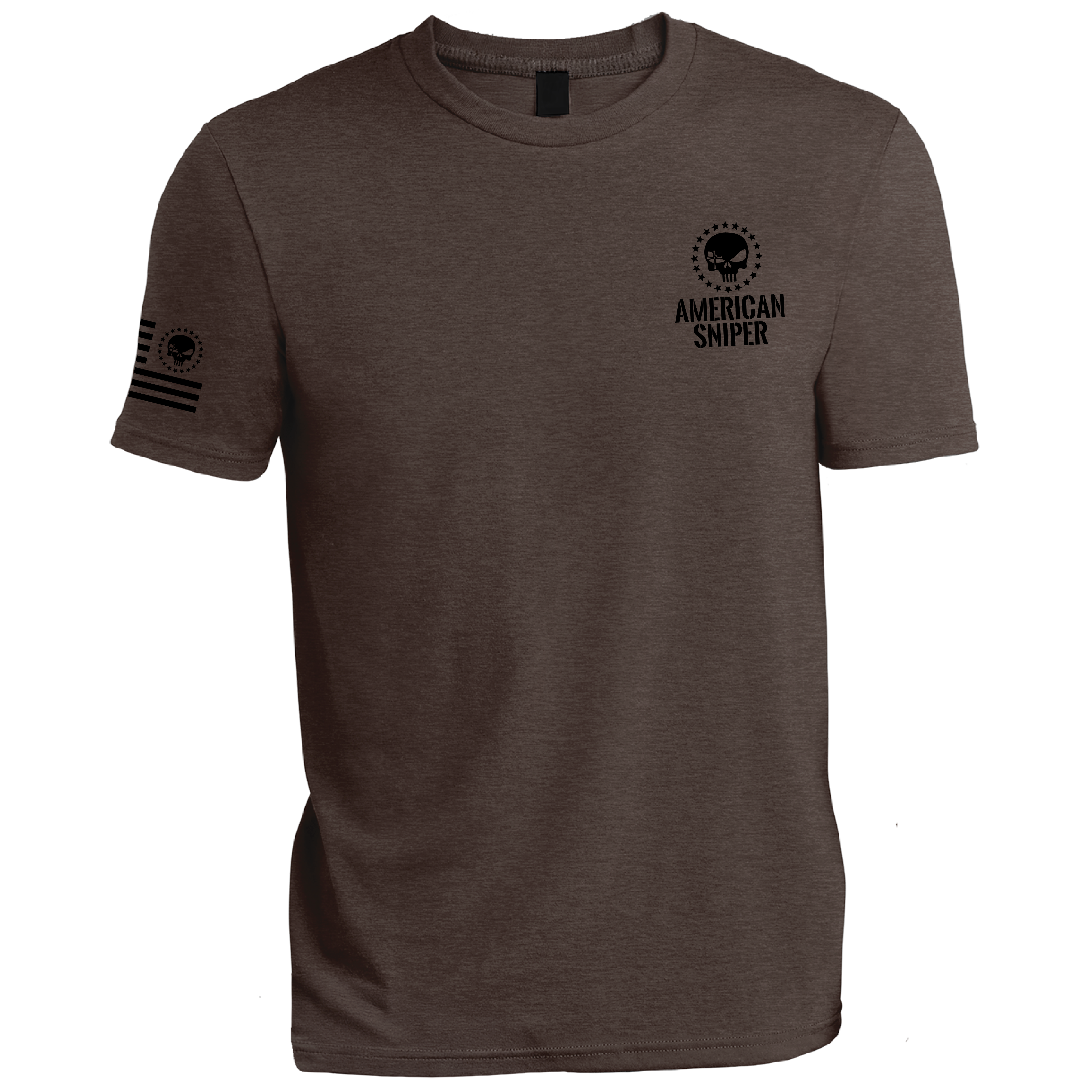 American Sniper Skull Flag Tee – Espresso