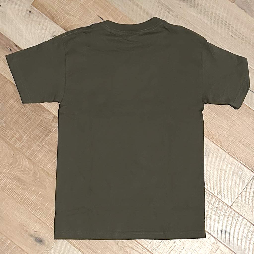 Olive Green CKFF White Bone Frog Circle Shirt
