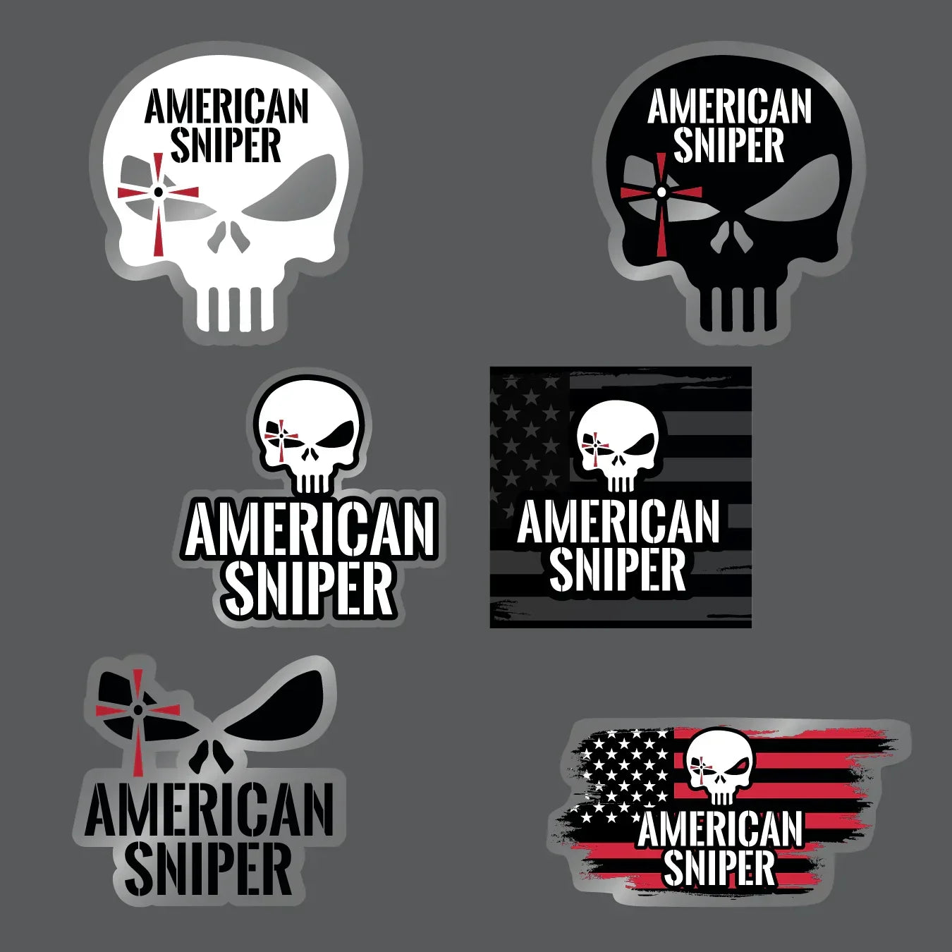 American Sniper 6 Pack Sticker Decal Bundle